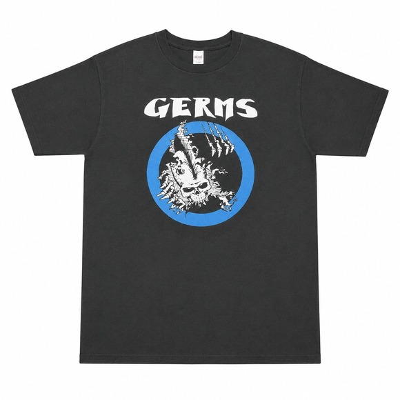 Anvil Other - Germs Band T-Shirt Anvil Black Punk Rock GI Circle Logo Skull Graphic Tee